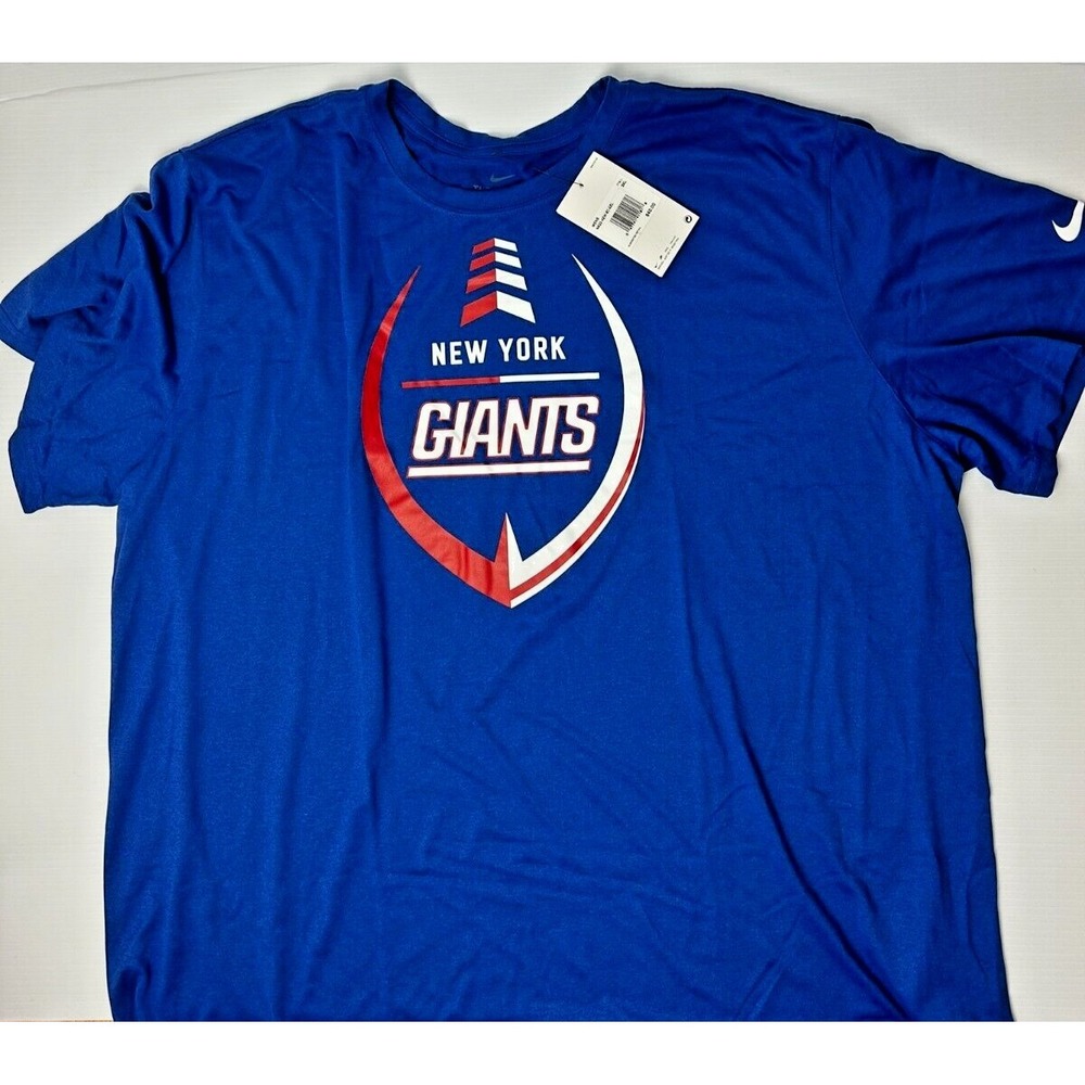 Nike NFL New York Giants Blue Short Sleeve Shirt Tee Mens Size 3XL Dri-Fit